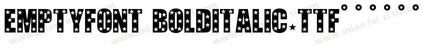 EmptyFont BoldItalic.ttf字体转换